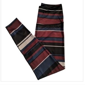 Beyond Yoga Striped High Waisted Midi Leggings Large NEW